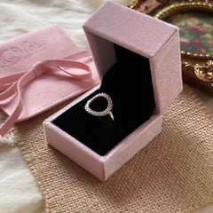 S925 Sterling Silver Oval Openwork Woven Ring