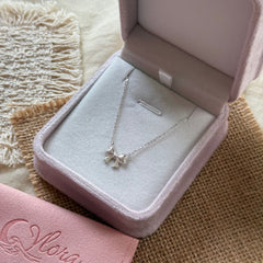 S925 Sterling Silver Vintage Bow Necklace