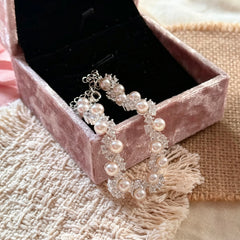 Sparkling Zirconia Pearl Bracelet