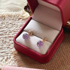 S925 Sterling Silver Amethyst, Baroque Pearl & Zircon Jewelry Set