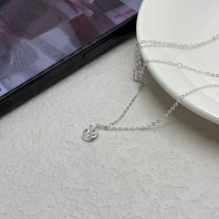 S925 Sterling Silver Sparkling Zircon Necklace