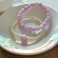Natural Pearl & Amethyst Bracelet