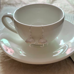 S925 Silver Vintage Gold-Engraved Umbrella Stud Earrings