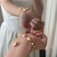 4 Styles, 1 Necklace · Baroque Pearl Cascade Necklace