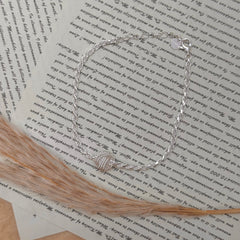 S925 Silver Braided Yarn Ball Twisted Bracelet