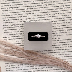 S925 Silver Eight-Pointed Star Zircon Ring