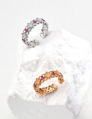 S925 Silver Vintage Zircon Ring