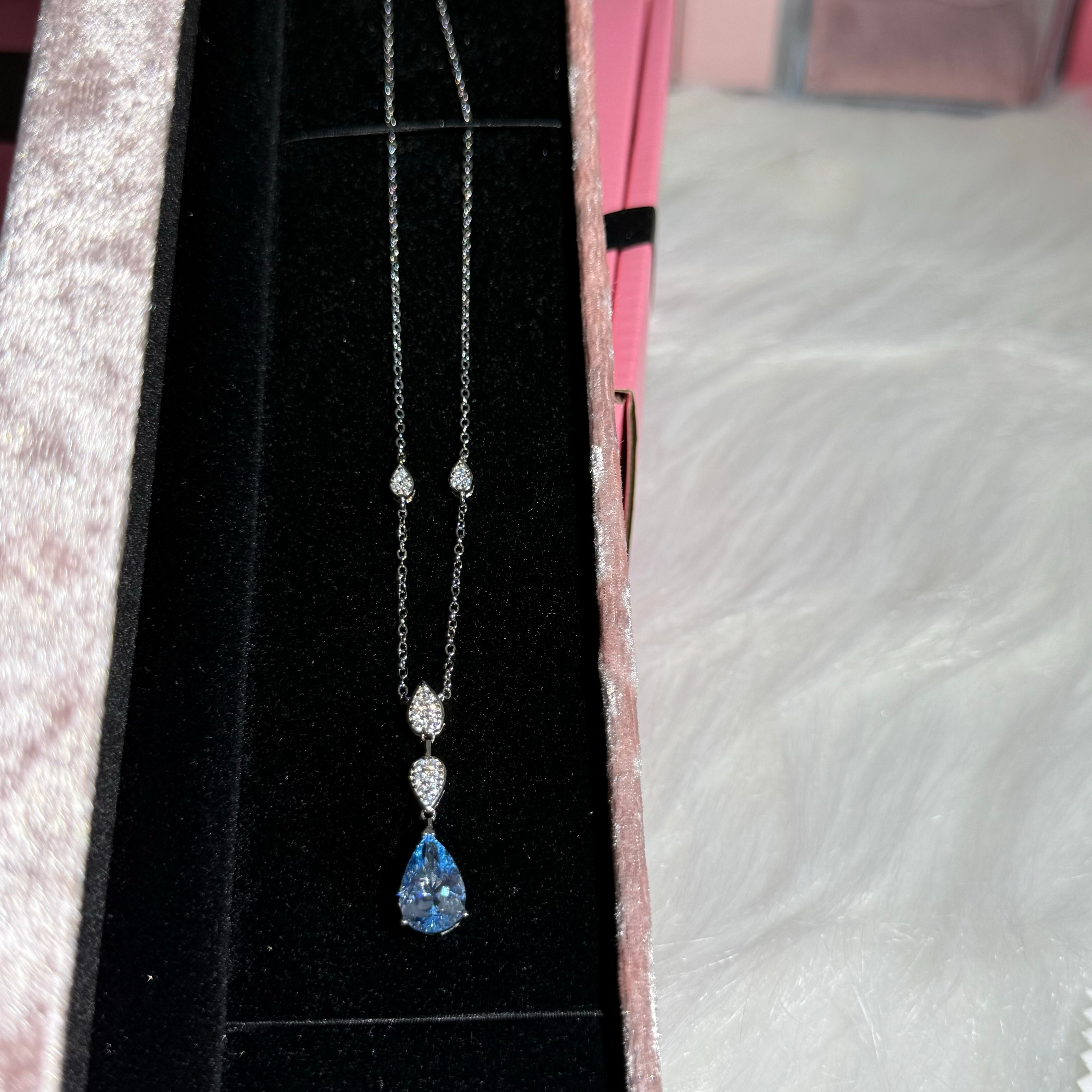 S925 Silver Pear-Shaped Waterdrop Necklace