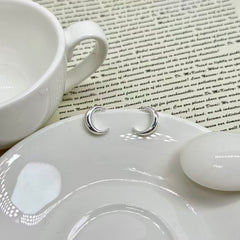 S925 Silver Mini Moon Stud Earrings