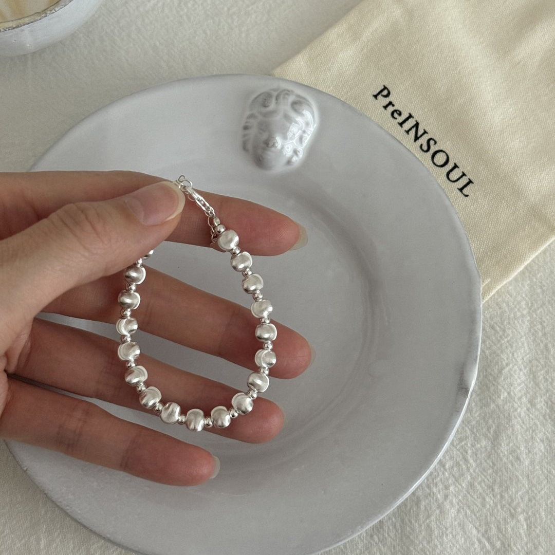 Moonlit Brilliance - S925 Brushed Silver Bracelet