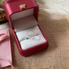 S925 Sterling Silver Oval Openwork Woven Ring