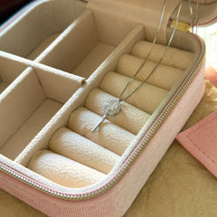 S925 Silver Sparkling Key Zircon Necklace