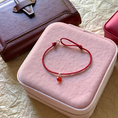 Colorful Braided S925 Sterling Silver Zircon Charm Bracelet