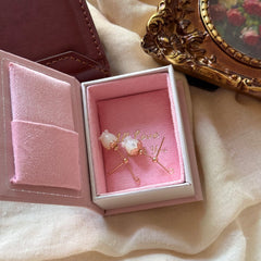 Handcrafted Rose Moonlight 14K Gold Filled Stud Earrings