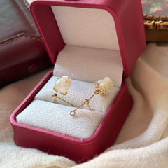 Handcrafted Rose Moonlight 14K Gold Filled Stud Earrings