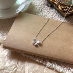 S925 Sterling Silver Sweet Butterfly Collarbone Necklace
