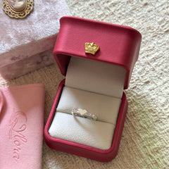 S925 Sterling Silver Textured Openwork Heart Oval Ring
