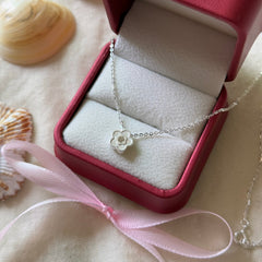 S925 Sterling Silver Vintage Floral Necklace