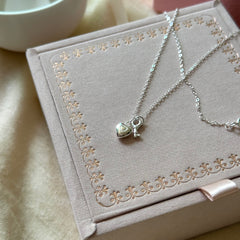 S925 Sterling Silver Vintage Heart Lock & Key Necklace
