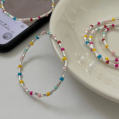 S925 Silver Colorful Opal Bamboo Link Stretch Bracelet