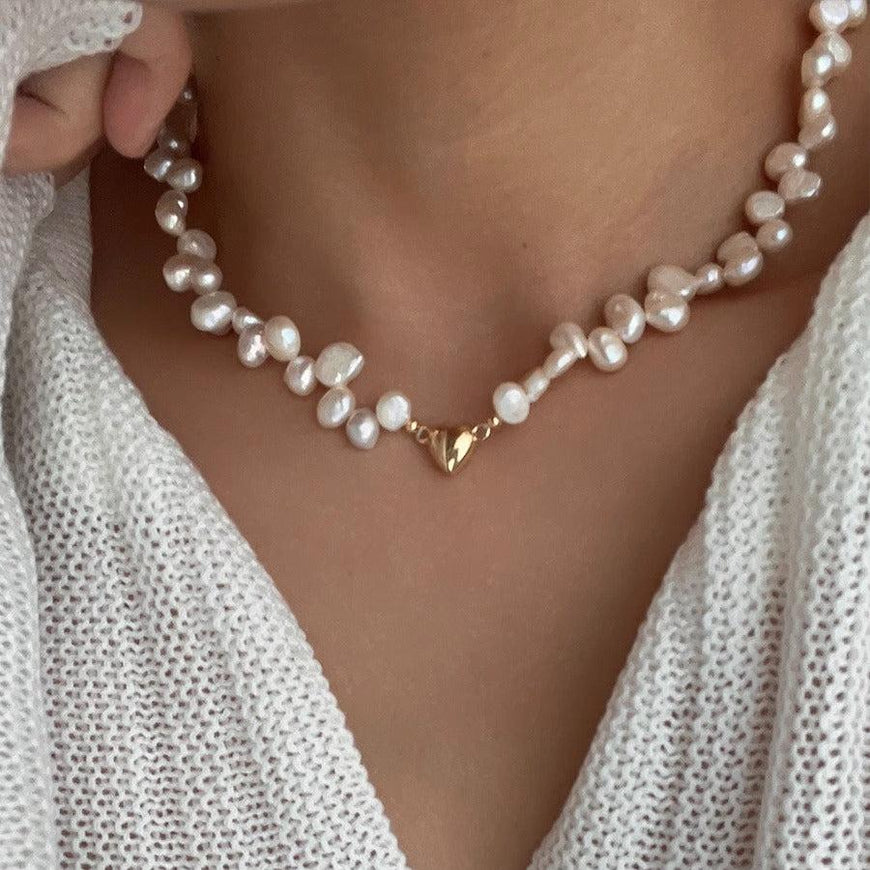 14k Gold-Filled Luxe Pearl Wheat Spike Necklace – Ylora