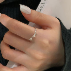 S925 Silver Bow Ring
