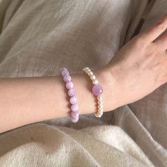 Natural Pearl & Amethyst Bracelet
