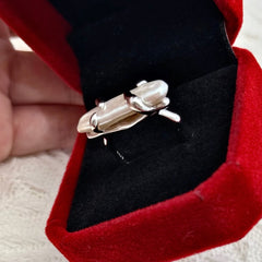 Moon Ripple · Baroque Pearl Silver Ring