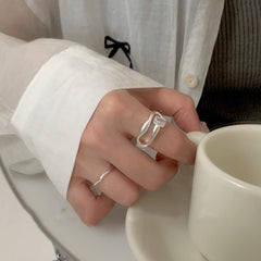 Sugar Gleam · Square-Cut Silver Ring