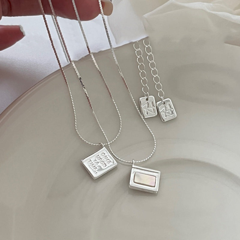 S925 Silver “Tiny Book” Pendant Necklace