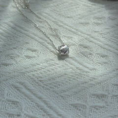 Blush Reverie · Pink Zircon Drum Pendant