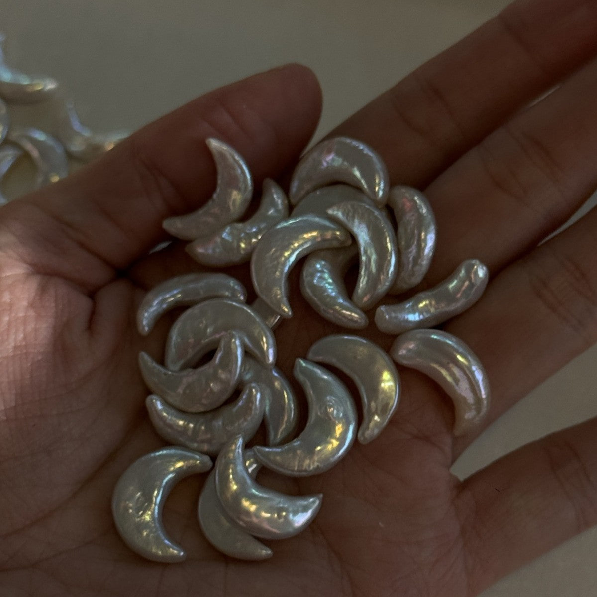 Moonlit Ripples · Baroque Pearl Stud Earrings
