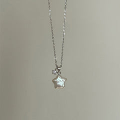 S925 Silver Irregular Star Pearl Necklace