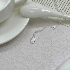S925 Silver Mini Bottle Necklace