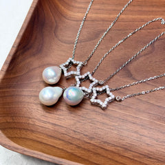 Star & Edison Pearl Necklace in S925 Silver