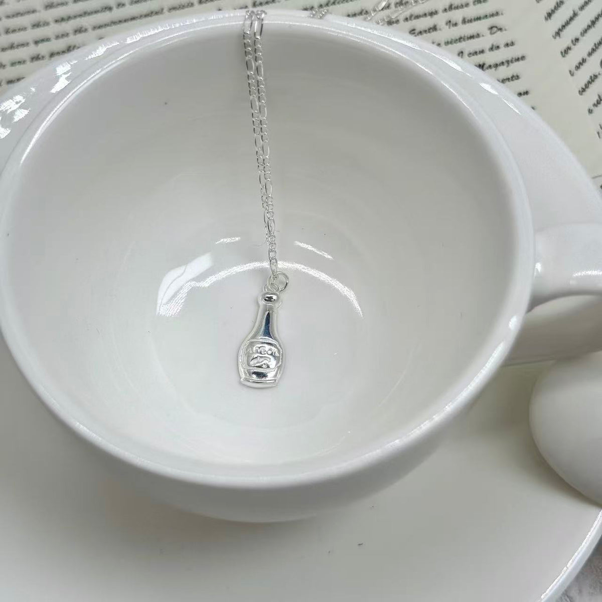 S925 Silver Mini Bottle Necklace
