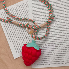 Handcrafted Strawberry Adjustable Long Necklace