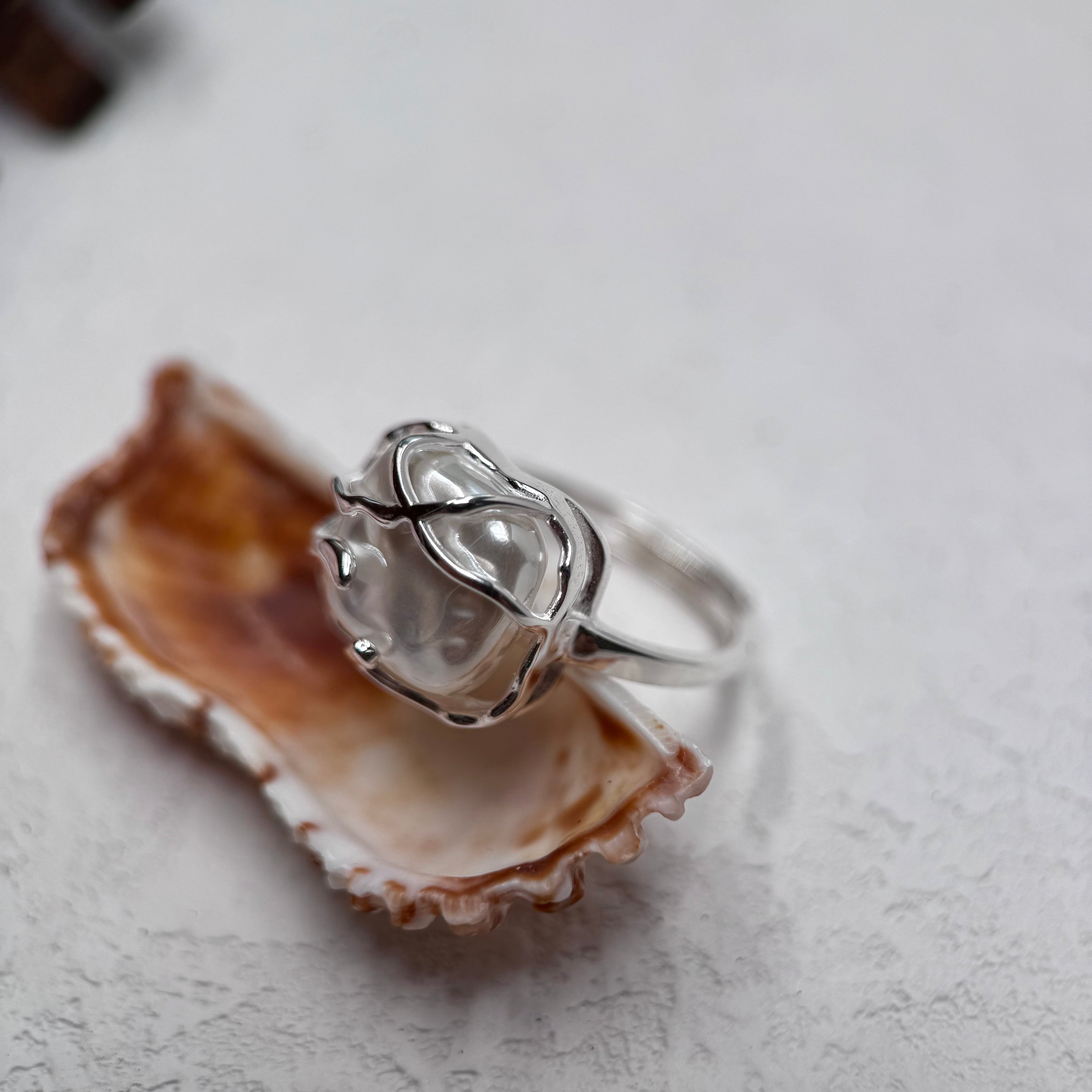 Baroque Pearl Ring in S925 Silver