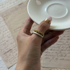 Vintage Double-Layer Chain Open Ring