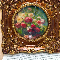 S925 Sterling Silver Light Pink Pearl Pendant Necklace