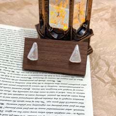 S925 Sterling Silver Christmas Tree Baroque Pearl Stud Earrings