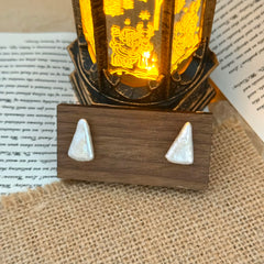 S925 Sterling Silver Christmas Tree Baroque Pearl Stud Earrings