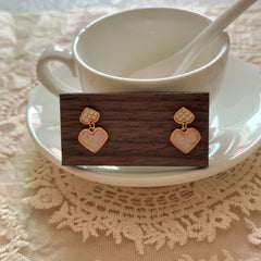 S925 Gold-Plated Enamel Drop Zircon Earrings