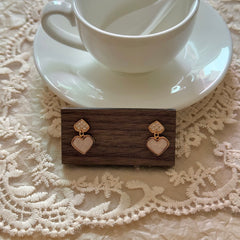 S925 Gold-Plated Enamel Drop Zircon Earrings